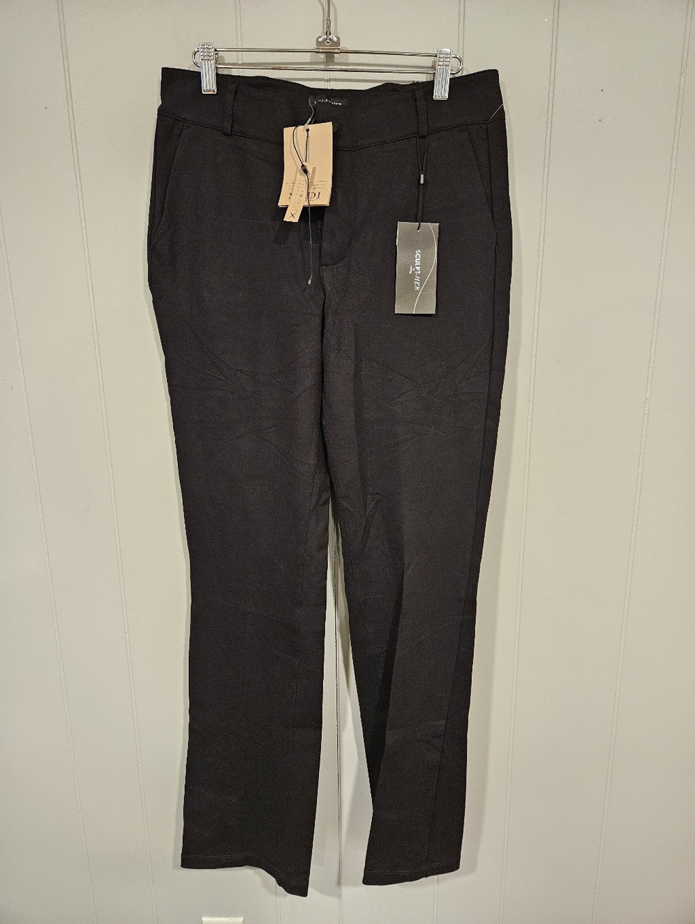 NYDJ Sculpt Her Marilyn Straight Leg  Black 29x34 Size 6 Trouser Pants Jeans NWT